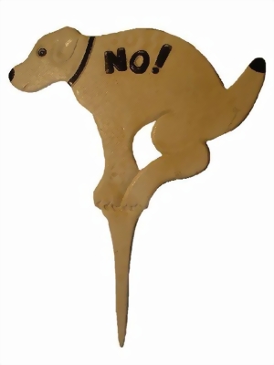 Gusseisen Hund - Nicht in meinen Garten sch...