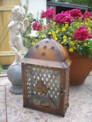 Dekorative Metall Landhaus Stil Windlicht Laterne