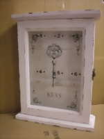 Naturholz Landhausstil Shabby Chic Schl�sselkasten - SCHLUESSELSCHRANK wei�