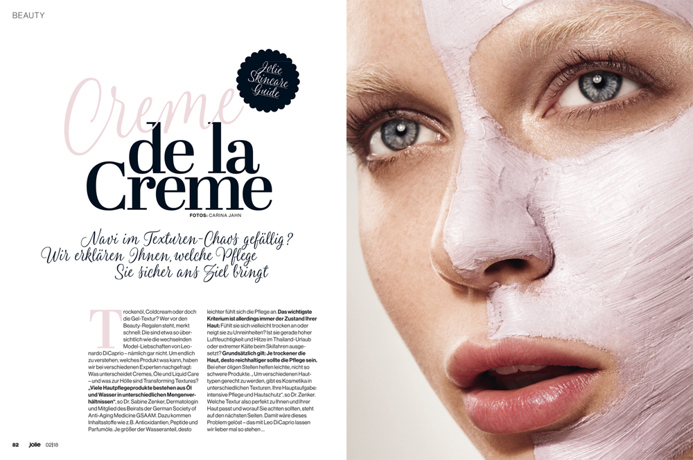 Beauty-Thema zu Creme-Texturen