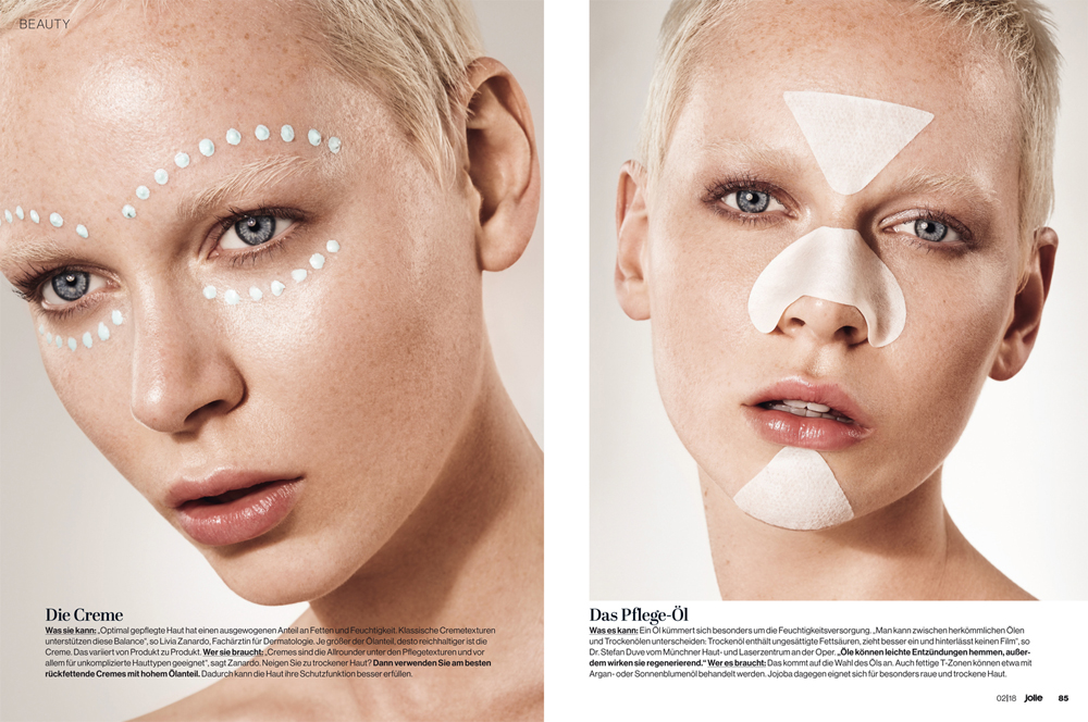 Beauty-Thema zu Creme-Texturen